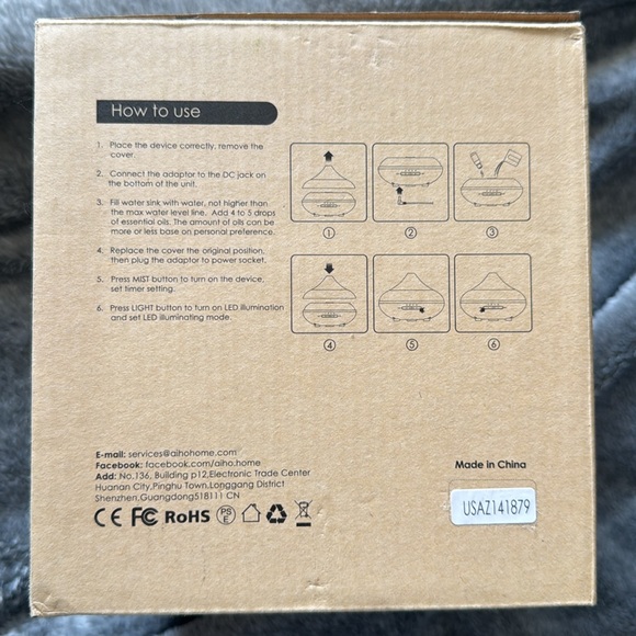 Aiho Ultrasonic Aroma Diffuser - Picture 3 of 5